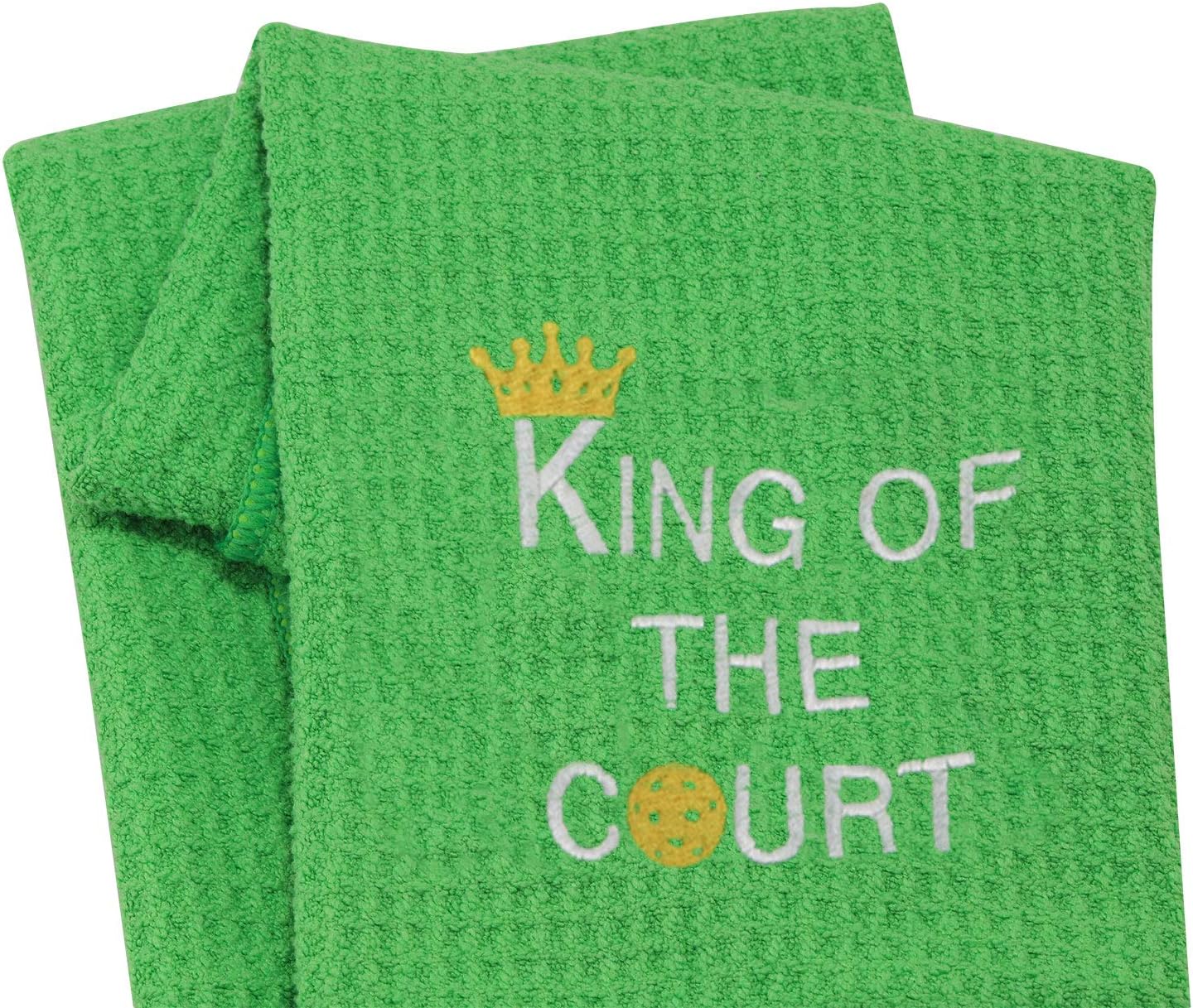Embroidered Pickleball Towel Gift King/Queen of The Court Pickleball Towel with Clip (Pickleball Queen) : Home & Kitchen