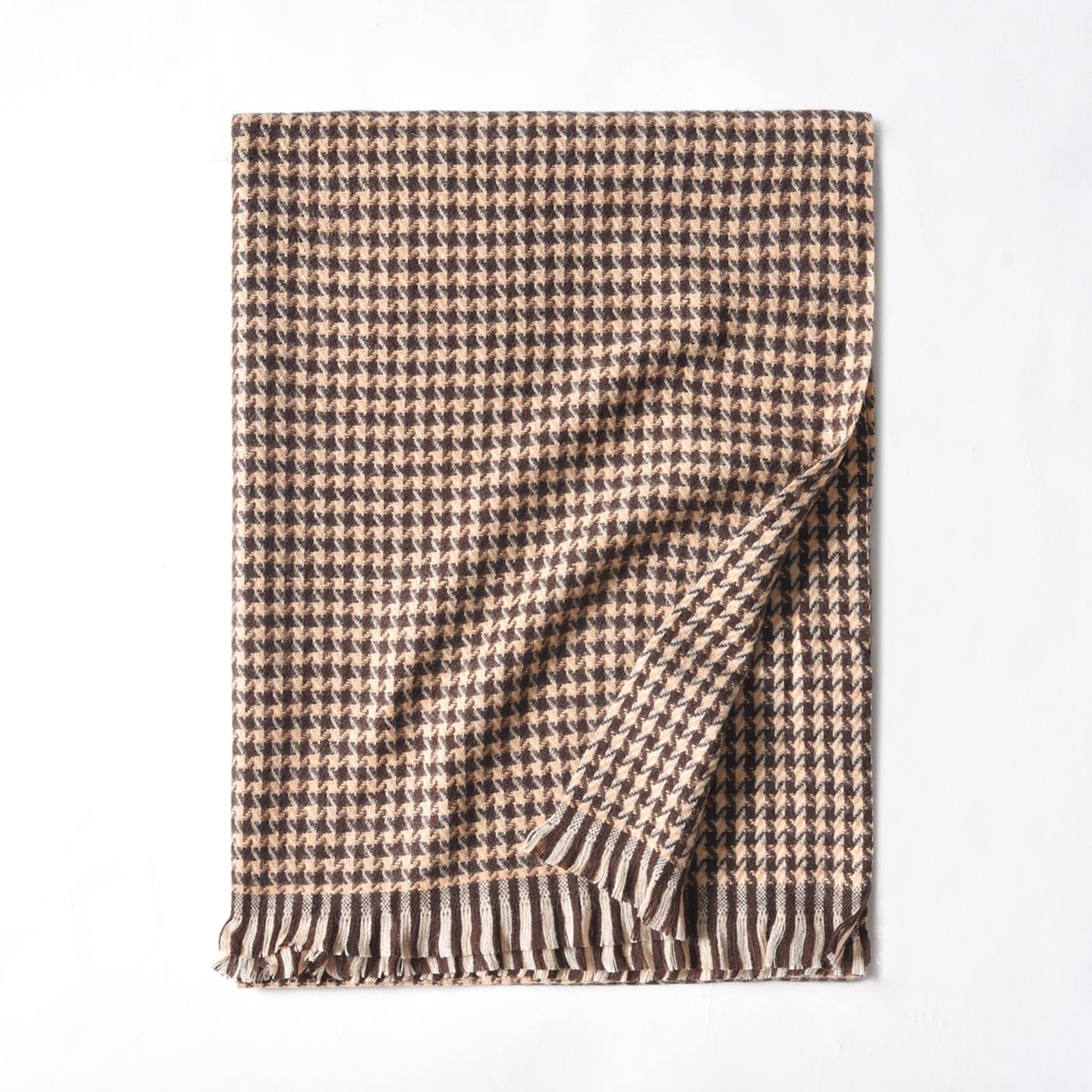 Sciarpa di design da donna Grande Pashmina di lana di cashmere Sciarpa invernale grande ed elegante Foulard caldo Stola scialle morbida e leggera Nero (A TO)