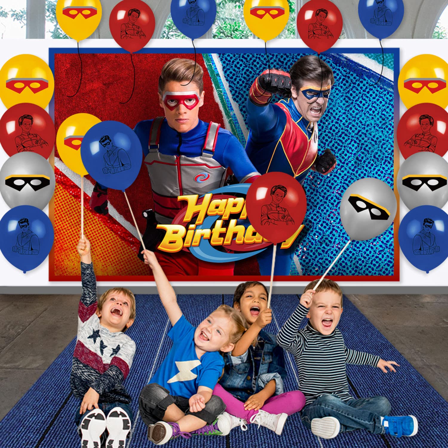 Henry Danger Birthday Decorations, Henry Danger Party Supplies 5x3Ft Henry Danger Backdrop For