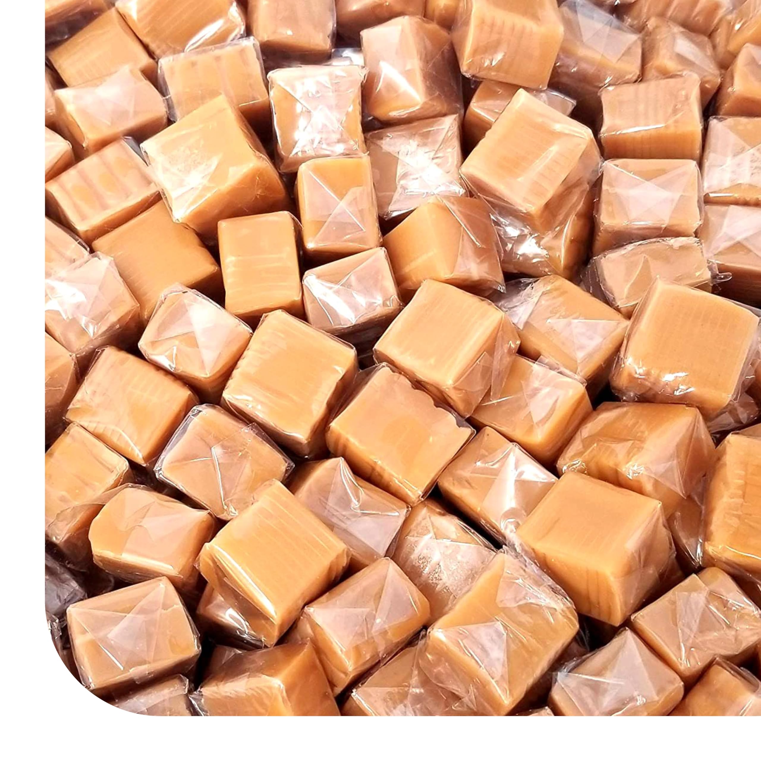Caramel Cubes Candy - 2 Pound Bag - 150 Pieces Count - Individually Wrapped Caramels for Parties, Candy Bowls, Baking, and Gift Bags - Creamy Vanilla Cubes