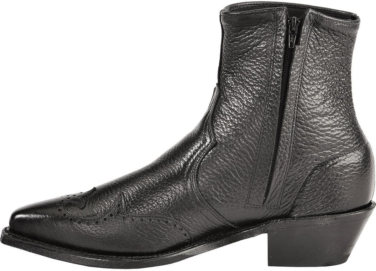 Abilene Men's Western Wingtip Zipper Boot Snip Toe - 6445S