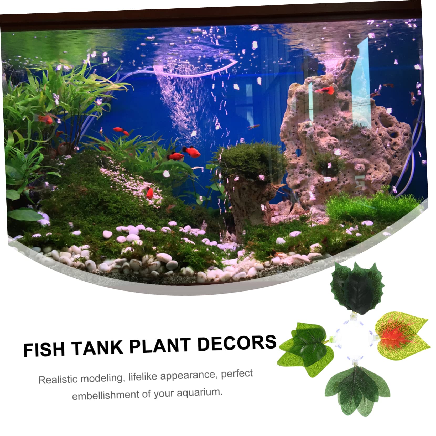 Sosoport 20stücke Teiliges Künstlichen Pflanzen Für Aquarien Und Terrarien Lifelike Dekoration Für Reptilien Und Fischbehälter Für Und Salziges Wasser Mit Stilvollen Blättern