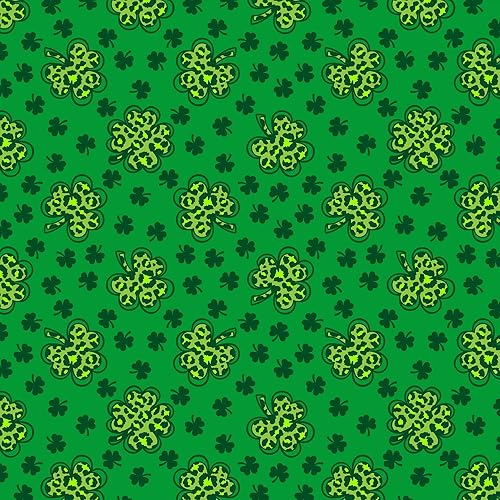 Miniatura 7 de Green Clover - Paquete de 2 hojas de vinilo permanente con patrón del día de San Patricio de 12 x 12 pulgadas, funciona con todos los cortadores