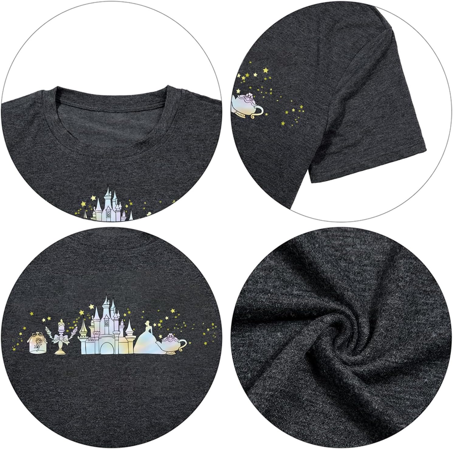 Magic Kingdom Shirt for Women Magic Princess Tshirts Fairy Story Tee Castle Graphic Short Sleeve Tops Family Vacation Outfits - Image 6