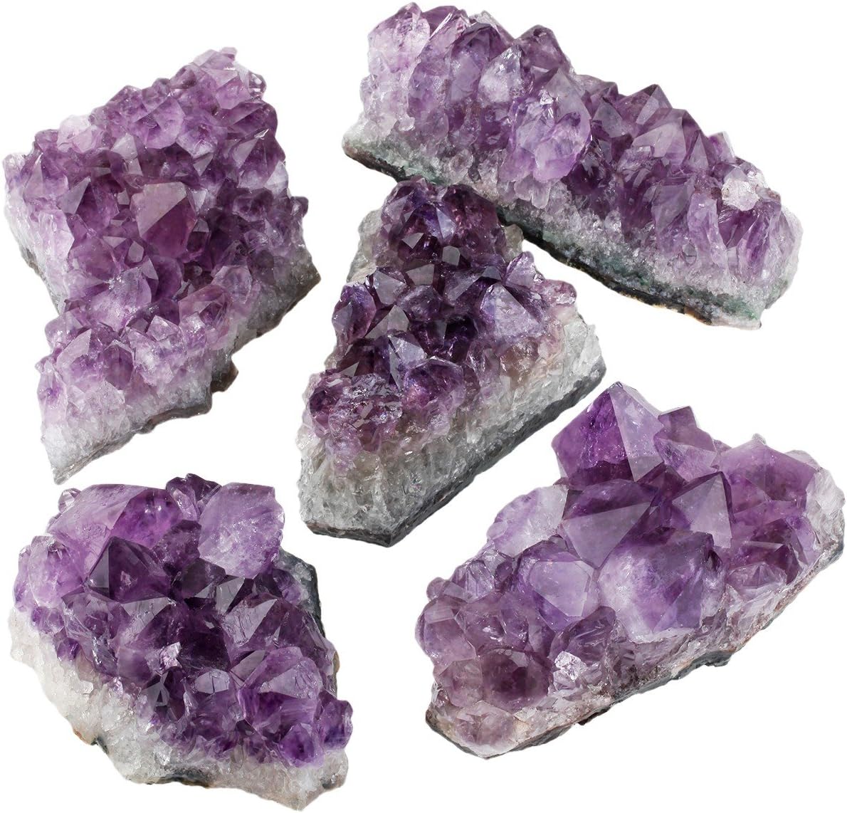 Rockcloud Natural Purple Amethyst Quartz Crystal Cluster Geode Druzy Home Decoration Gemstone Specimen