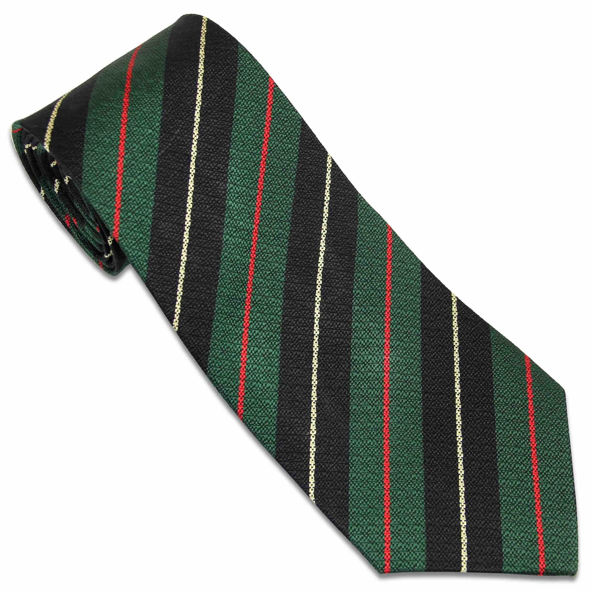 The Regimental Shop Men's Multicolour Royal Irish Rangers Silk Non Crease Regital Tie