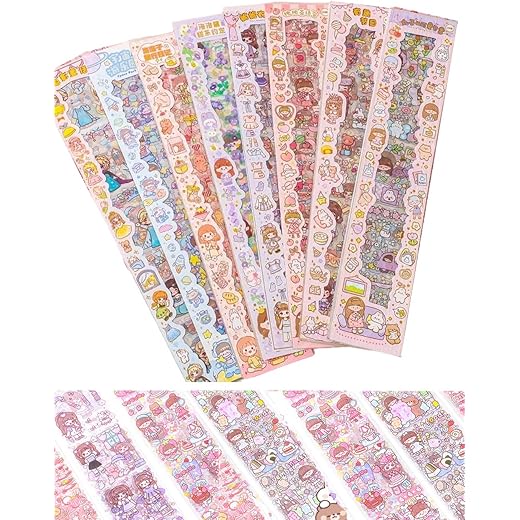 FunBlast Kawaii Stickers 20 Pet Sheets 40x8cm