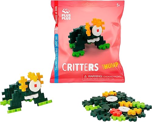Miniatura 4 de PLUS PLUS Critter Fun Pack, juego de bloques de construcción de rompecabezas 3D, 160 piezas entrelazadas, divertidas actividades navideñas para