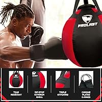 Vista 9 de PROLAST Wrecking Ball Heavy Punching Bag for Adults, Hook and Uppercut, Body Snatcher, Boxing, MMA, Muay Thai, 65 lbs