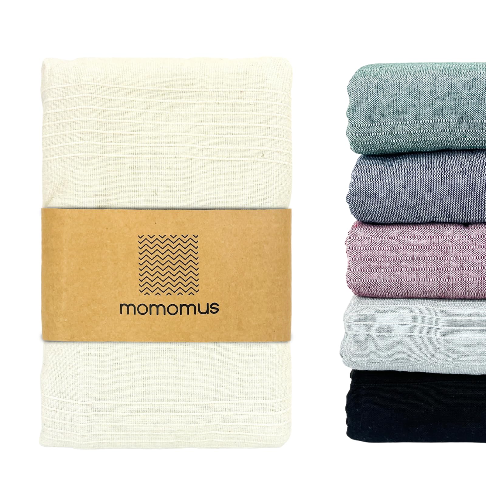 MOMOMUS Manta para Sofa de Verano - Fina Colcha Multiusos para Camas - Ligera, Práctica, Estilo Bohemio – Ideal como Cubre Sofa, Jarapa para Sofa o Plaid para Cama - Crudo, 230x260 cm