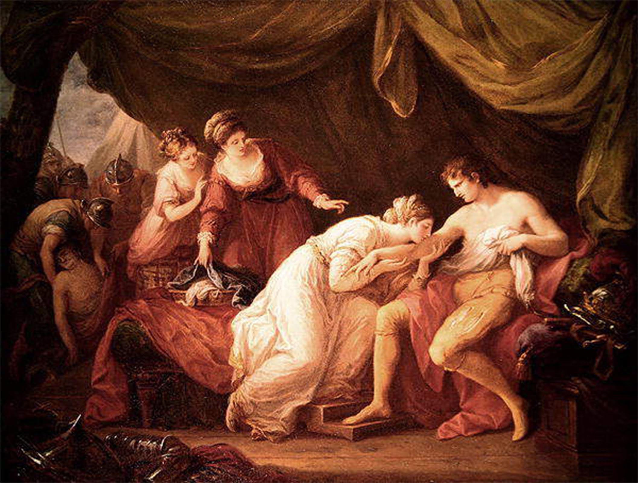 Posteriik No Frame Vintage Print Pop Art Landscape Artwork Edward I And Eleanora By Angelica Kauffmann Art Prints For Office Home Decor 60X90cm