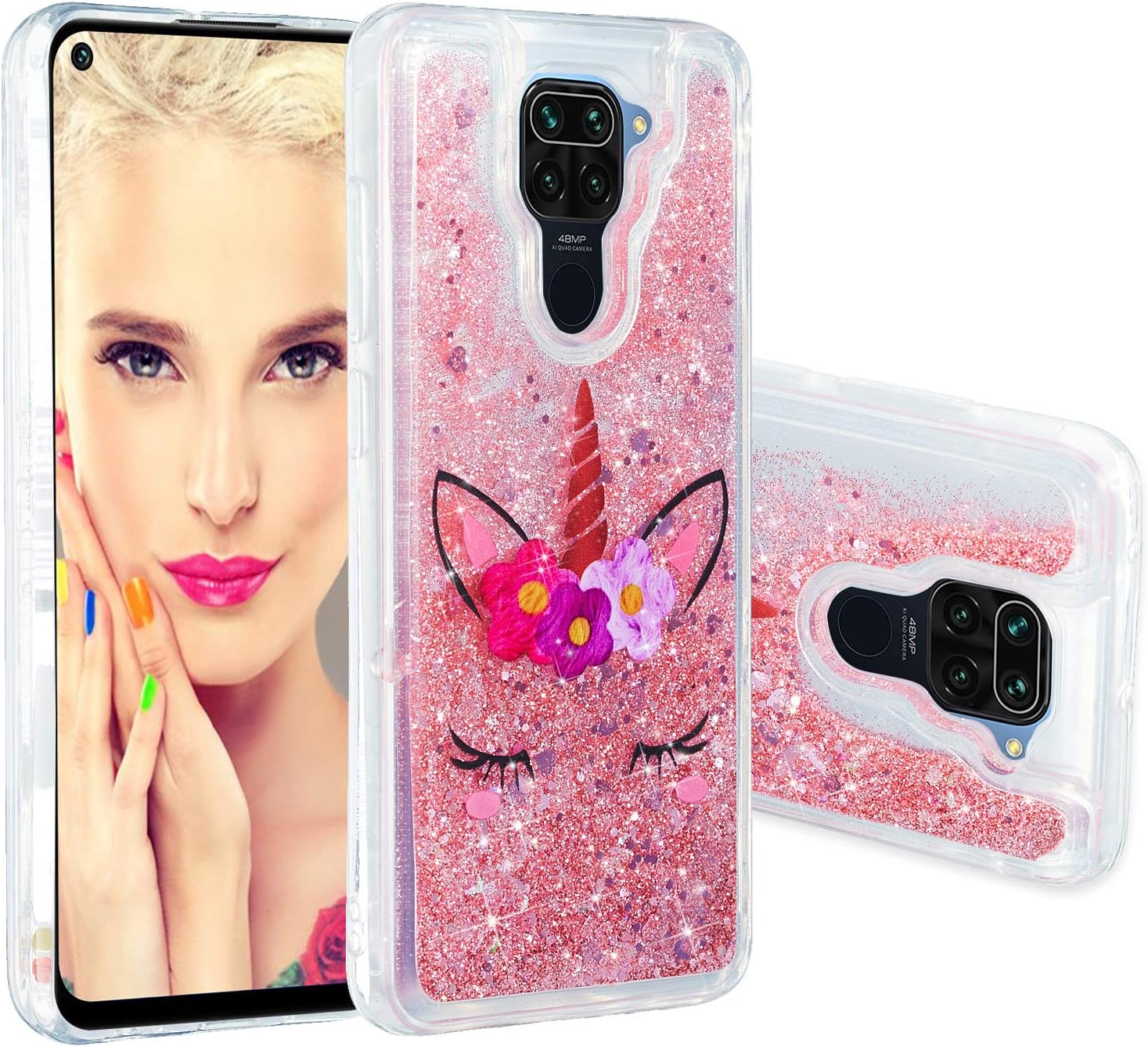 Transparent Glitter Liquid Soft Case for Redmi Note Kuwait Ubuy