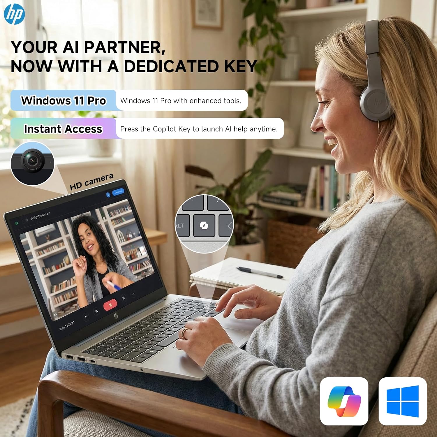 HP 15.6 Touchscreen Laptop Windows 11 Pro, Intel 8-Core i3-N305 CPU, 15.6 FHD Touch, 16GB RAM, 512GB SSD, Fast Charge, Wi-Fi 6, HD Camera, Student & Business, Moonlight Blue,W/REDRAGON Accessories