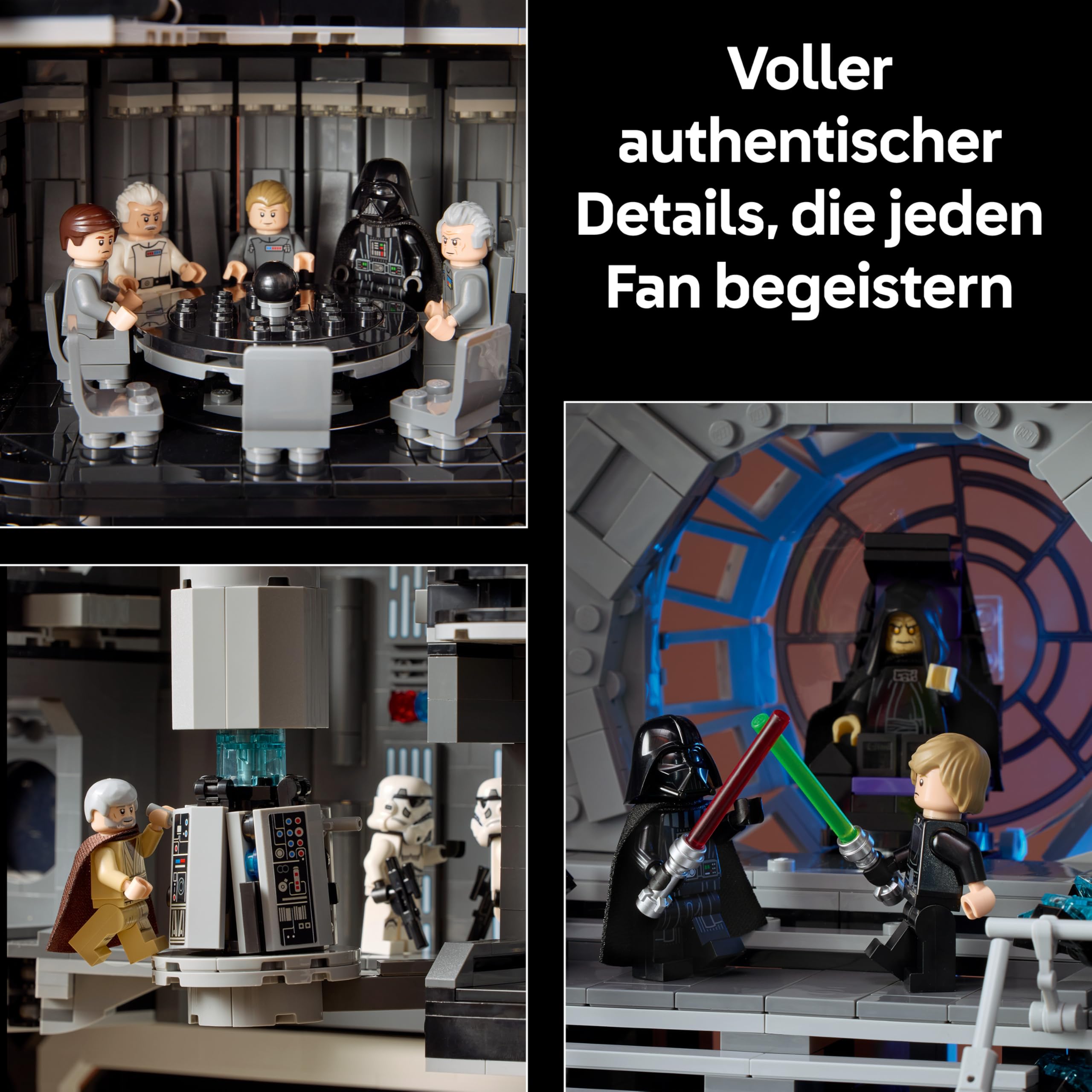 LEGO Star Wars Todesstern - Bauset für Erwachsene - Interaktives UCS-Ausstellungsmodell mit 36 Minifiguren inkl. Luke Skywalker, Han Solo & Darth Vader - Geschenk für Männer, Frauen und Fans - 75419