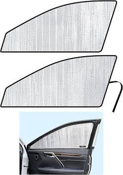 Side Window Front Seat Reflective Sunshade Custom Fit for 2016 2017 2018 2019 2020 2021 2022 Lexus RX SUV, UV Reflector Sun Protection Accessories Set of 2