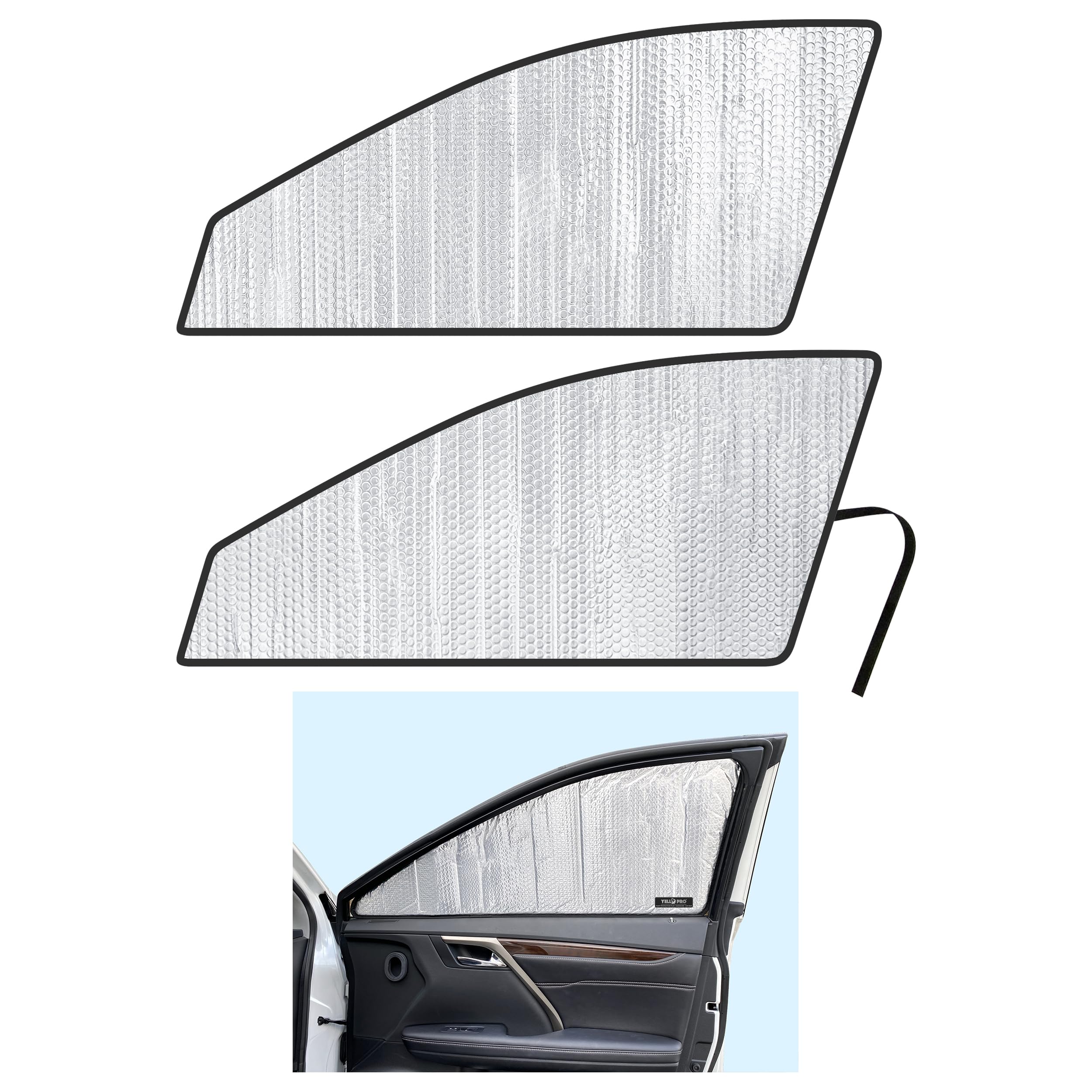 Side Window Front Seat Reflective Sunshade Custom Fit for 2016 2017 2018 2019 2020 2021 2022 Lexus RX SUV, UV Reflector Sun Protection Accessories (Set of 2)