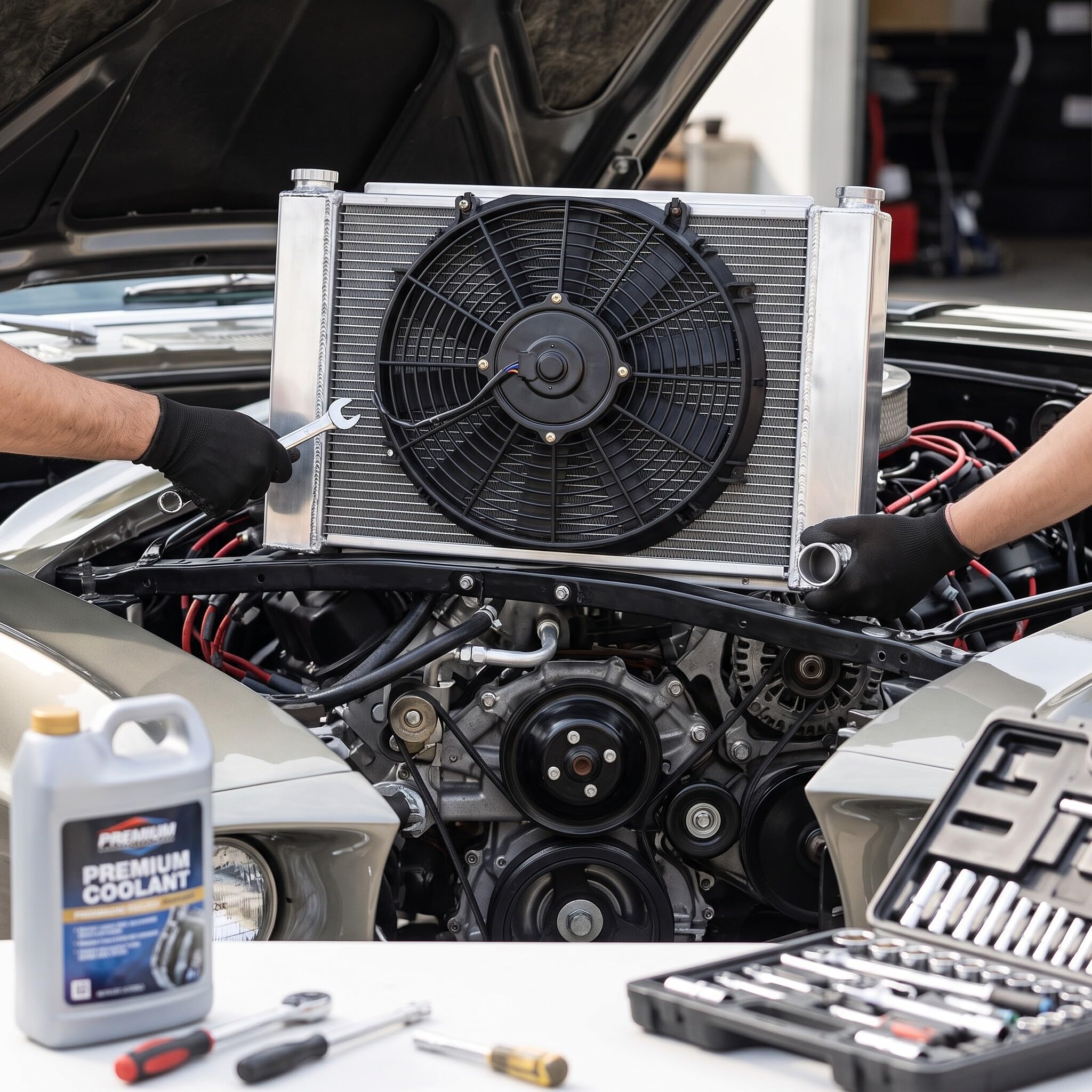 Ventola Universale, Ventola Elettrica del Radiatore di Raffreddamento a 10 Pale, Ventola Elettrica Universale 8 Pollici per il Raffreddamento Automatico del Condizionatore