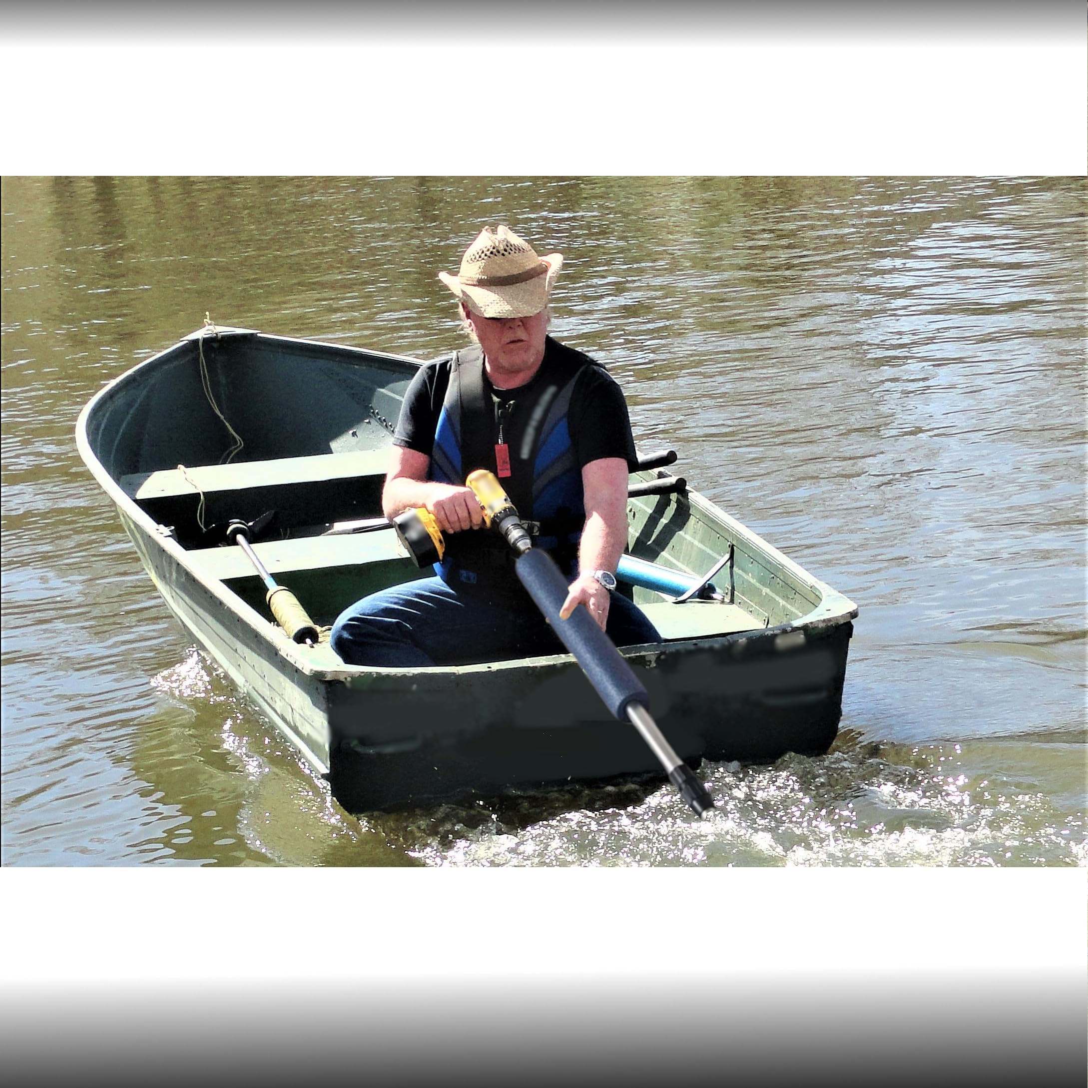 New Extendable Drill Paddle for Canoe, Kayak, Raft, Boat, Outdoors, Pontoons, Fishing Tubes, Watercraft, Dingy, Sailboat