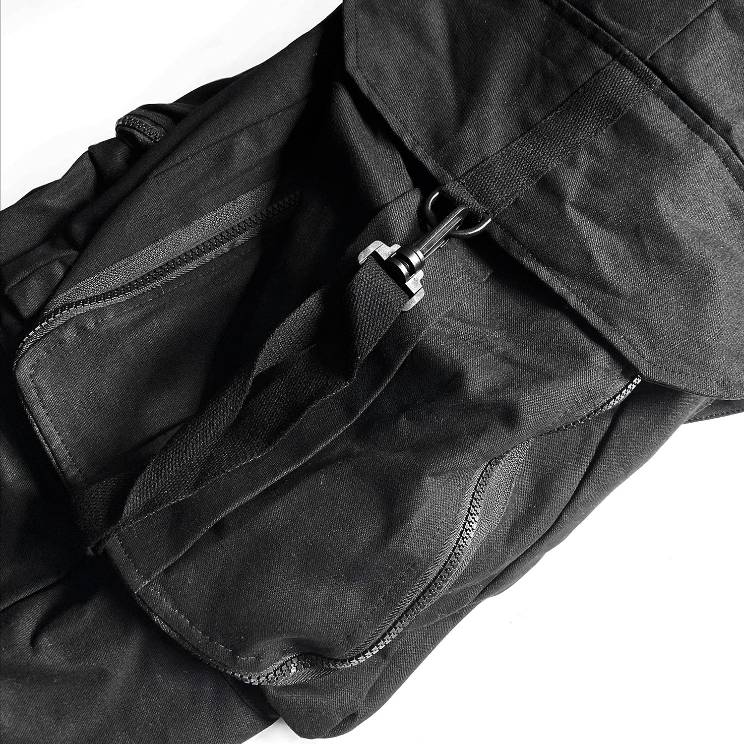 Niepce Inc Męskie japońskie spodnie Streetwear Techwear Cargo, Czarny, M