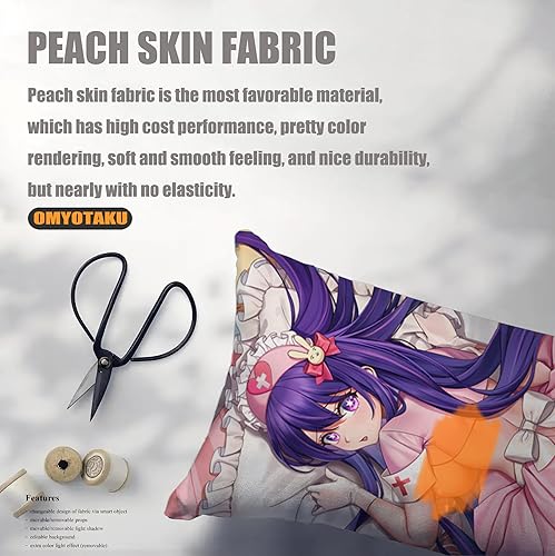 Vista 2 de Funda de almohada corporal sin censura para abrazar, juego de anime, Dakimakura, Osh-i, No Ko, personaje Hoshino Ai de 59 x 19 pulgadas, funda