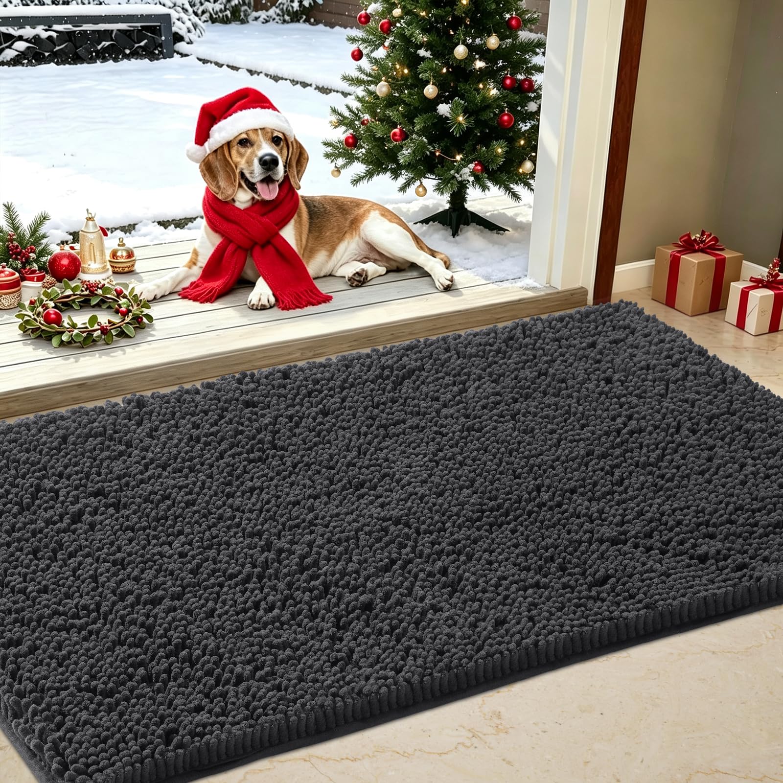 Amazon.com: Chenille Absorbent Indoor Door Mat for Rainy Days 36