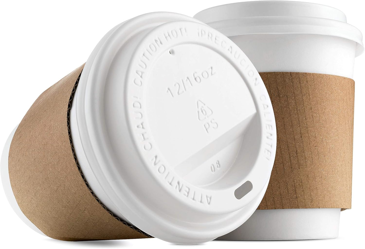 60% оƒƒ Dіѕсоunt NYHI 100-Pack 12 oz White Paper Disposable Cups With Lids And Sleeves– Hot / Cold Beverage Drinking Cup for Water, Juice, Coffee or Tea – Ideal for Water Coolers, Party, or Coffee On the Go’