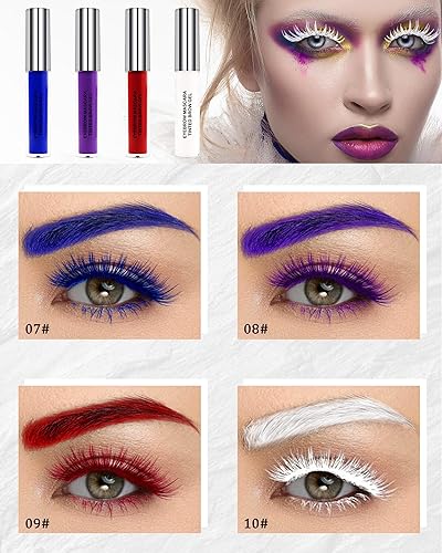 Miniatura 6 de Gel de rímel tintado para cejas, 1 unidad, resistente al agua, a prueba de manchas, pegamento líquido de color para cejas, relleno de cejas tintado,