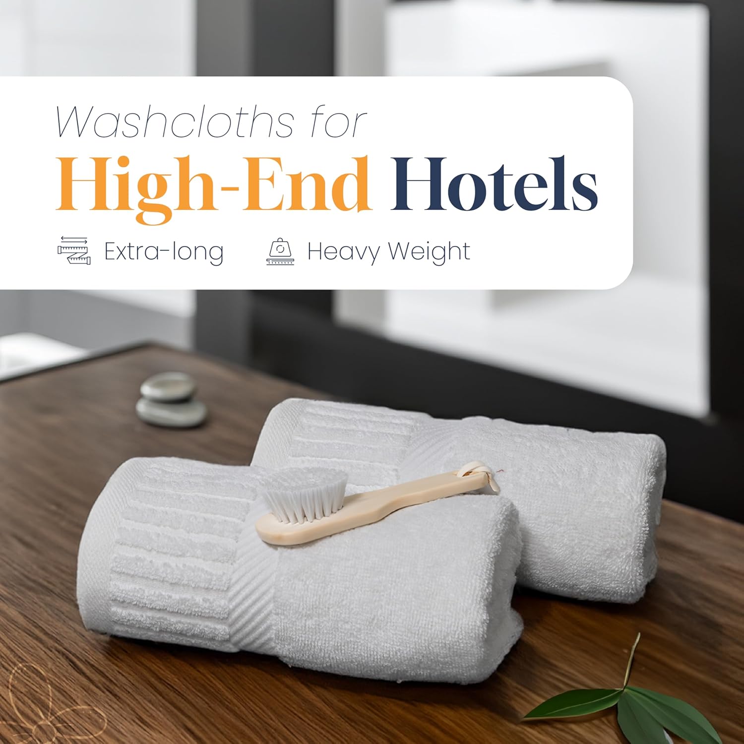 belem Ryotei Luxury Bulk Face Cloths 13x13 Inch – 300 Pack | 2-Ply 100% Combed Cotton Piano Border | Ultra Soft, Highly Absorbent, Durable Hotel Quality Washcloths for Spas, Gyms, Hotels & Resorts