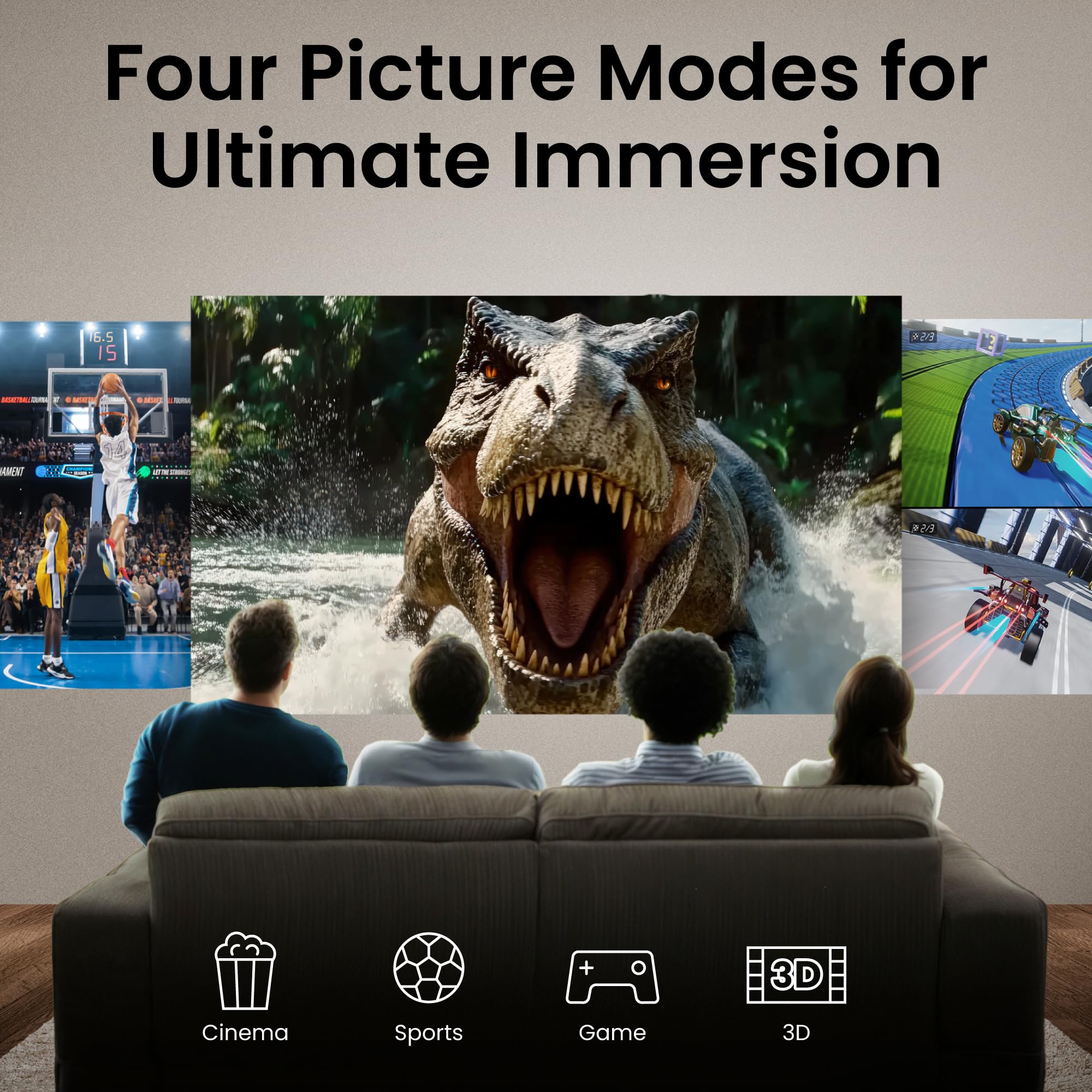 Projecteur Home cinéma BenQ TH575i 1080p, 3800 lumens, dongle Google TV Inclus, Latence 16,7 ms pour Le Gaming, Correction trapézoïdale Auto, Zoom Optique 1,1x, Mode Sport