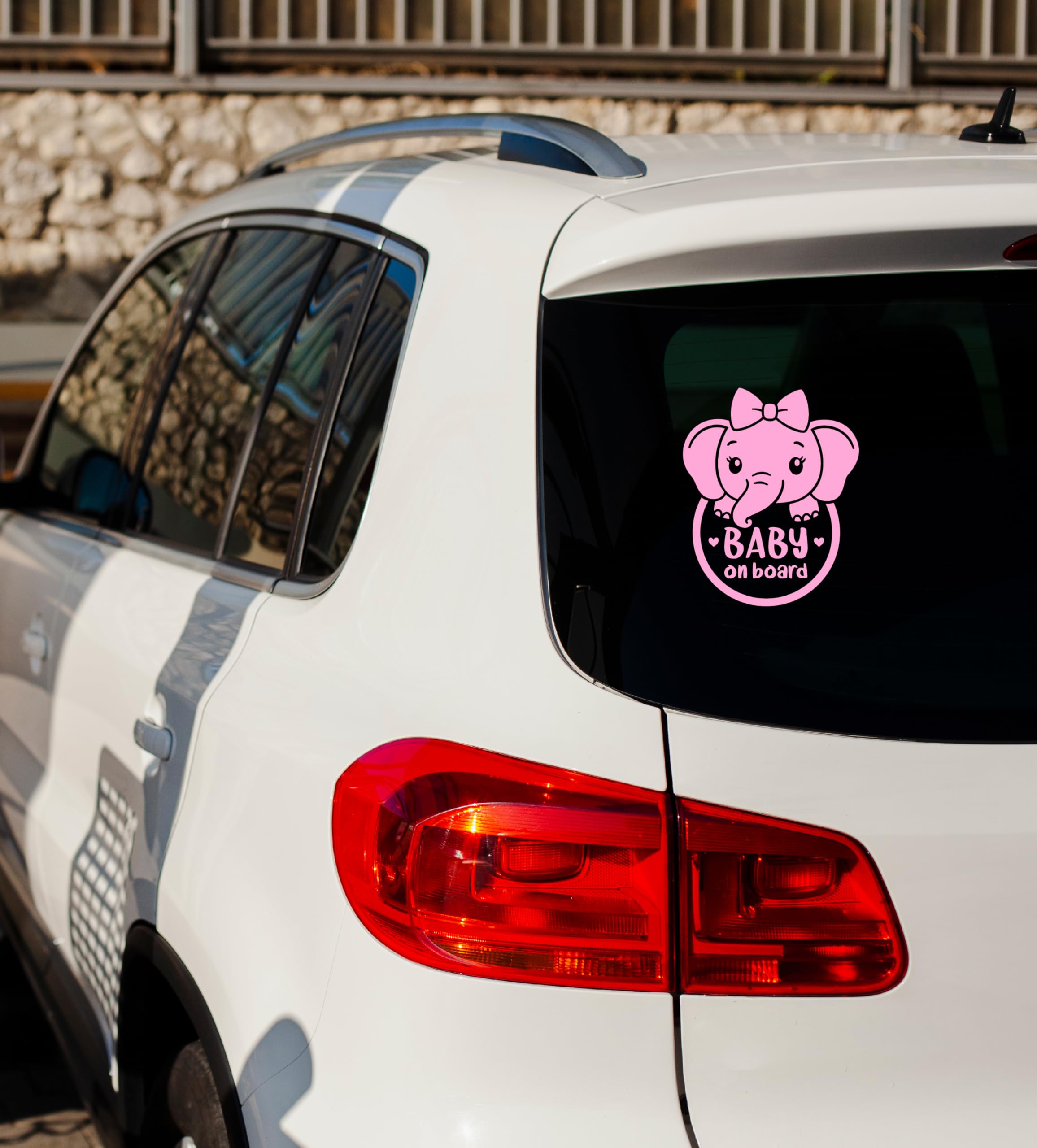 Adesivi Baby On Board - 2 Pezzi, 12x12 Cm, Vinile Impermeabile, Colore Azzurro - Foto 9