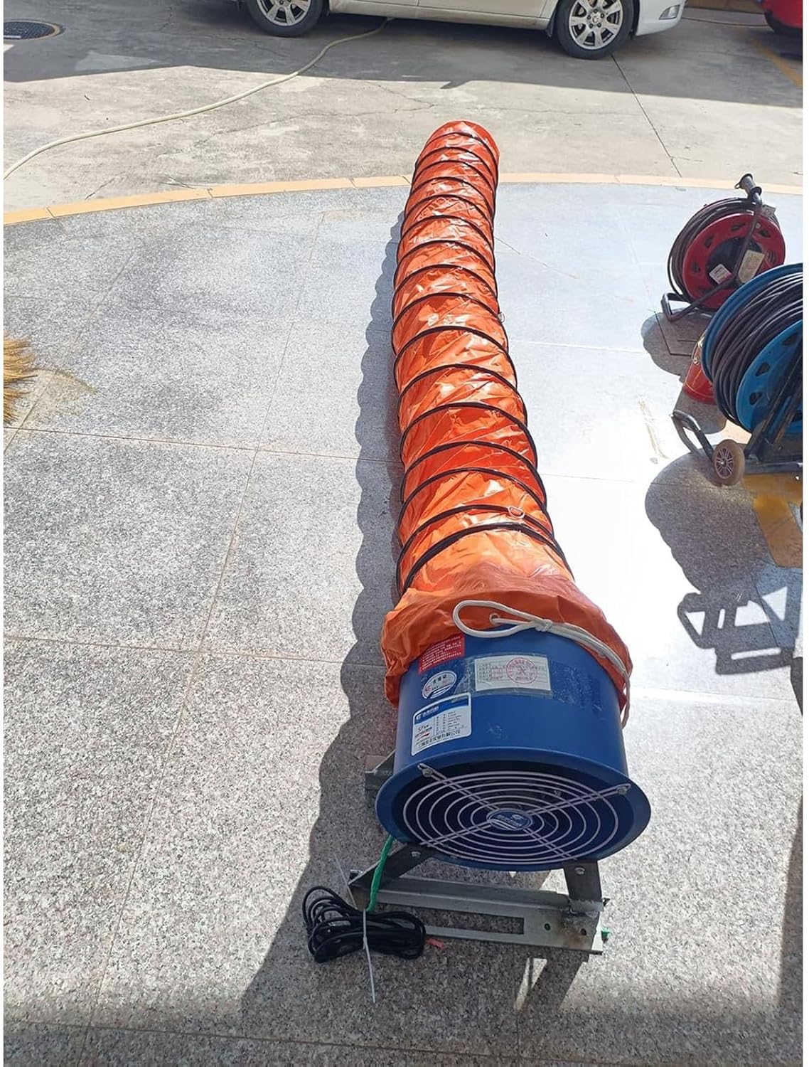Flexible PVC Duct Hose 8-36 Inch with Adjustable Rope for Exhaust Fan and Utility Blower(L10mxID250mm)
