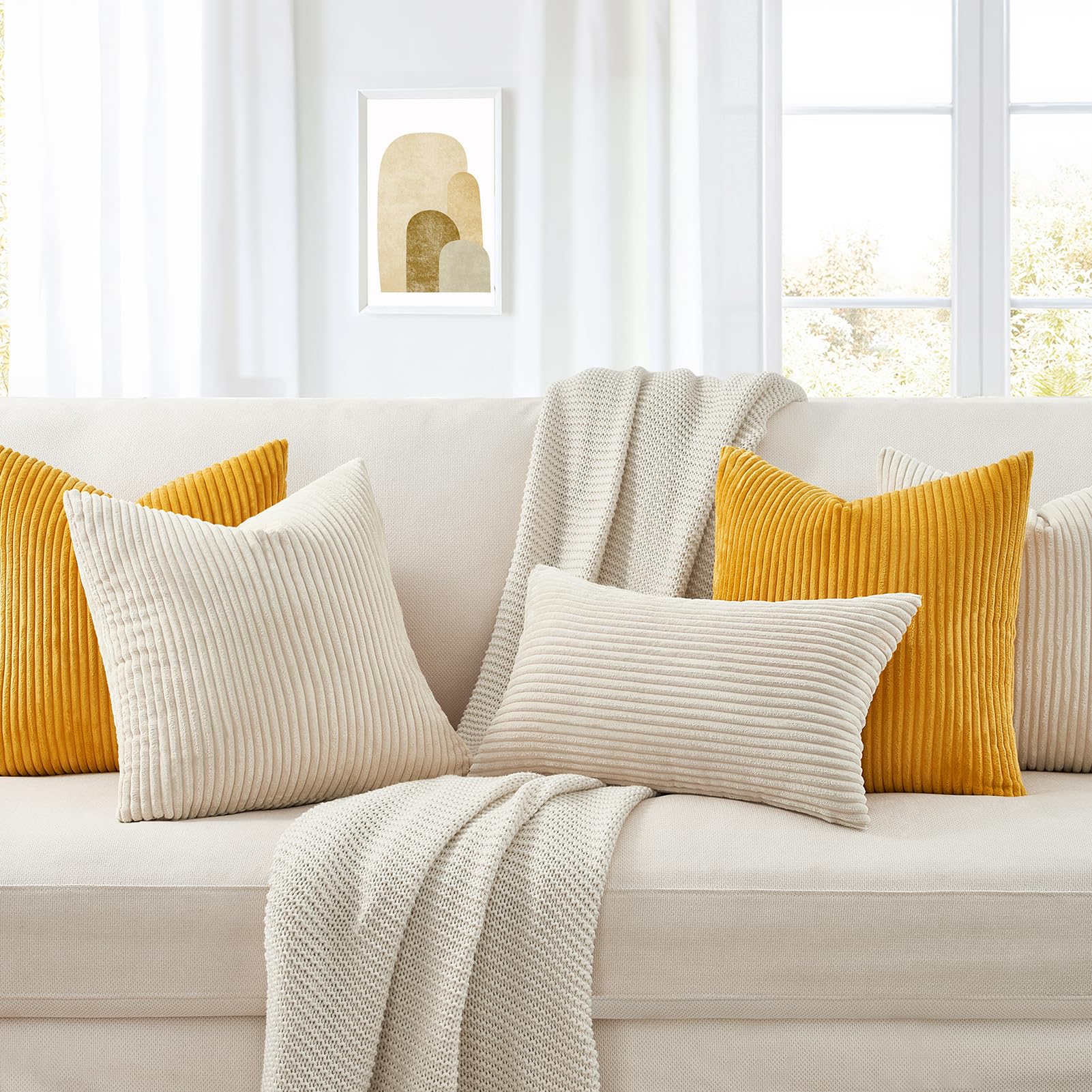 Housse De Coussin 35x35 Cm Décorative En Lin - Lot De 2 - Motif Chien Automnal - Fermeture éclair - Pour Salon, Jardin, Patio