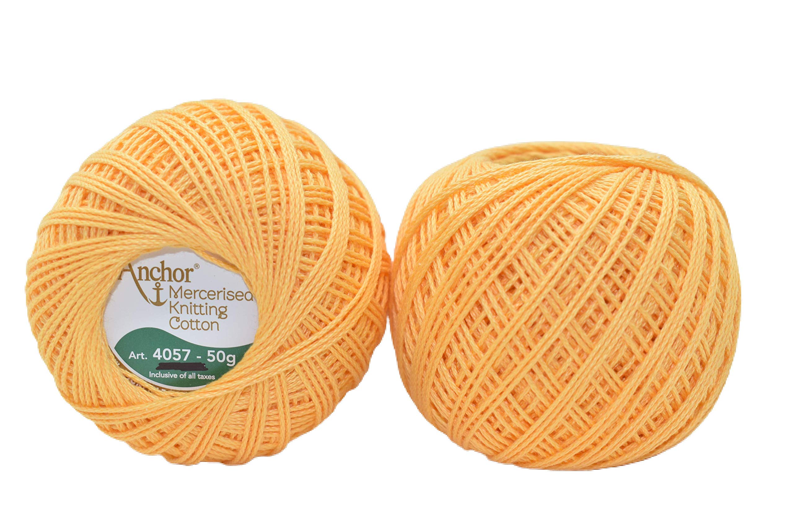 HUNNY- BUNCH® Premium Anchor Mercerised Knitting Crochet Cotton Thread Yarn Balls for Knitting, Weaving, Embroidery, DIY and Craft Making (Art. 4057) 50G - Pack of 1 (302)