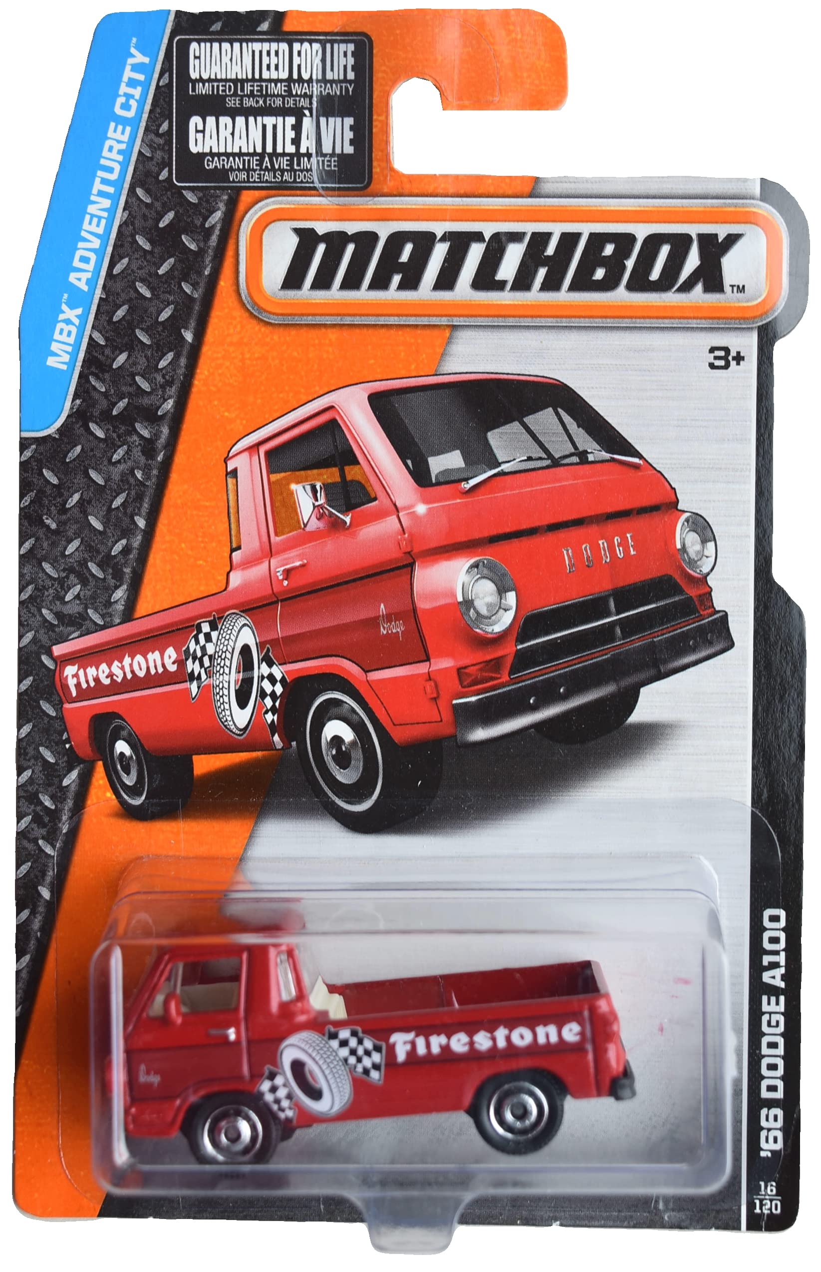Matchbox '66 Dodge A100, MBX Adventure City 16/120 [red]