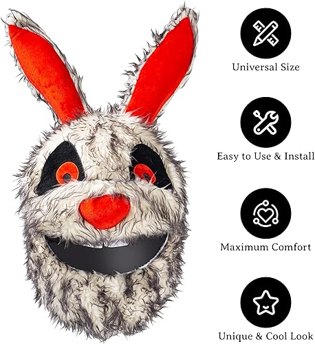 Miniatura 5 de Omoojee Motorcycle Helmet Cover, Funny Helmet Decoration, Fun Rides and Gifts(Plush Animal)