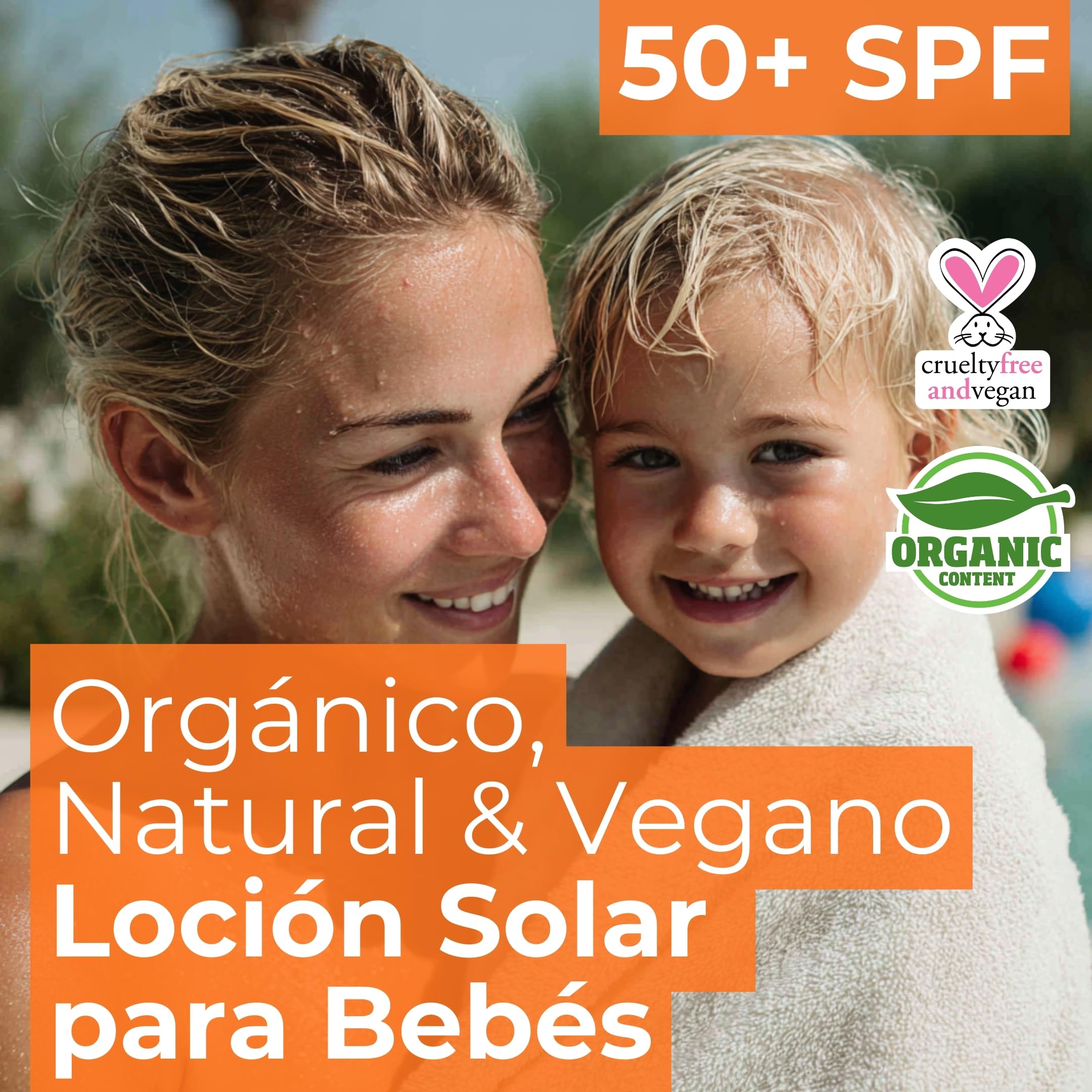 Minoris Baby Loción Solar SPF 50+ 150ml, Mineral para Bebés y Niños, Orgánica y Natural, Protección UVA/UVB, Para Piel Sensible | Vegana, Hipoalergénica, Resistente al Agua, Dermatológicamente Testada
