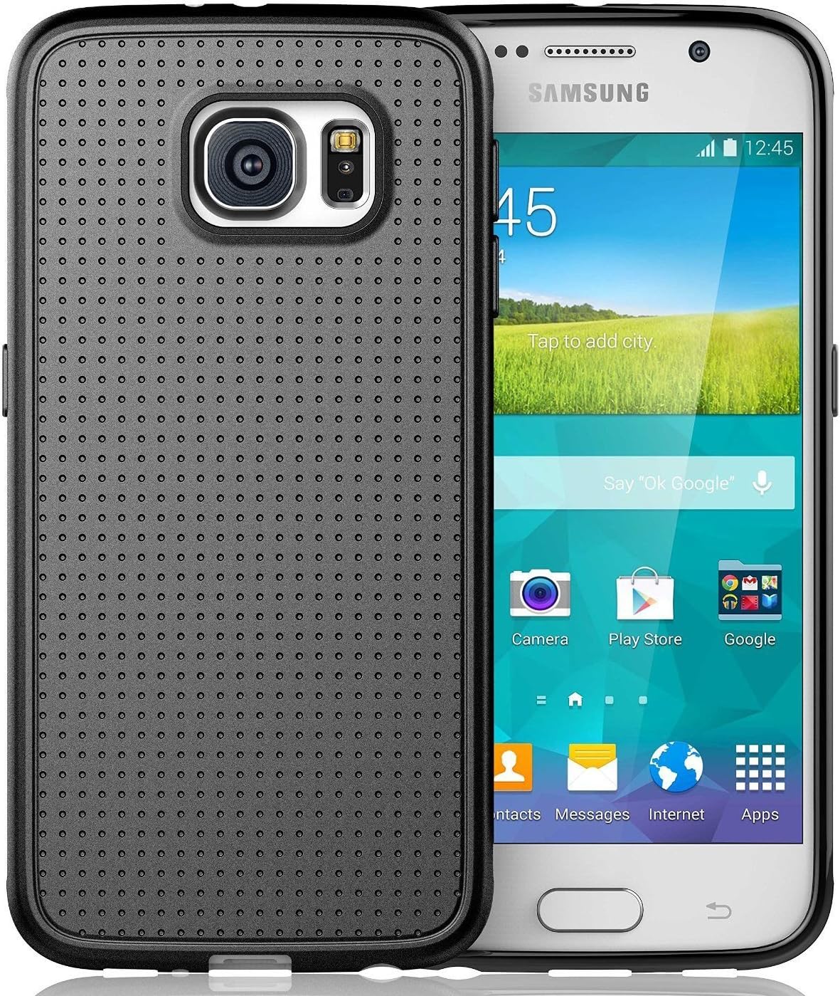 Samsung Galaxy S6 Case, Premium, Flexible, TPU Drop & Shock Proof, Resistant Cover, [SLIM ARMOR] Professional [EASY TO INSTALL] Outdoor Hard Rubber [NON SLIP] Bumper for Galaxy S 6 by VANGUARD CASES