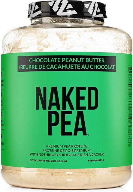 Beurre d'arachide au chocolat d' pois 5LB - Toute la poudre naturelle de protéines de pois, chocolat et sucre de coco - Numéro GMO, Pas de soja, et sans gluten, aide croissance et récupération - 52 Services