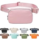 Fanny Belt Bag Waist Pack Crossbody Bags Bum Bag for Running Hiking Travel Workout Adjustable Strap for Women -pink