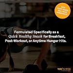Vegan Protein Bars by Younited Wellness | Made in Canada | With Real Food Ingredients and 16g of Protein | Boosts Energy | 10g of Fibre and Low in Sugar | Crunchy Peanut Butter Cup | 12 Bars per Box