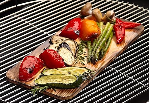 Miniatura 7 de TrueFire Tablones de cedro para parrilla de 7 x 16 pulgadas (paquete de 10) + bandeja de aluminio para servir, 16 pies