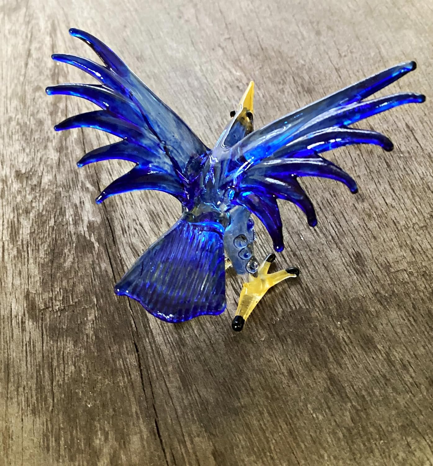 Eagle Figurine Magic Wing Glass Figurine Ornament Handcrafted Decorative Home Garden