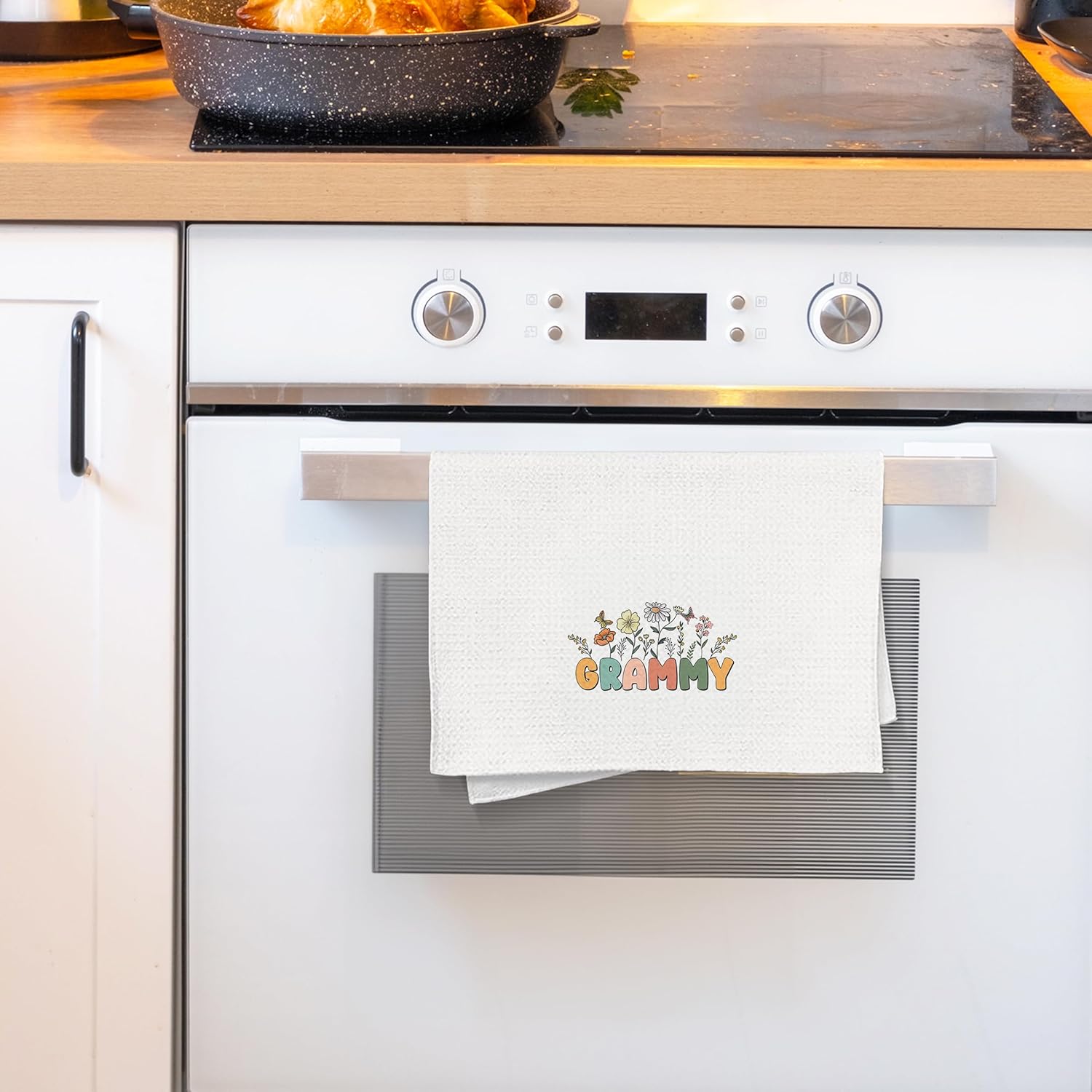 Grammy Floral Kitchen Towels, Gifts for Grammy Grandma Mother's Day Hand Towels for Bathroom Kitchen Decorative, Best Grandma Gifts from Grandkids Dish Tea Towels Drying Cloth, 16x24 Inch - Image 5