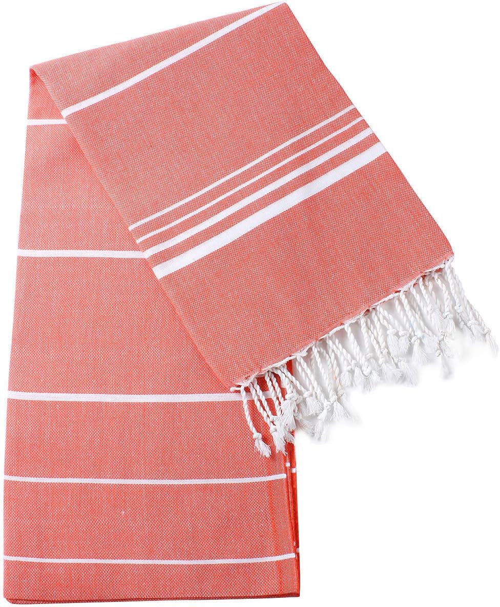 Cacala Turkish Beach Towel Quick Dry Prewashed for Soft Feel Extra Large Peshtemal for Bathroom, Travel, Pool and Swim, Paradise Series, 37 in x 70 in