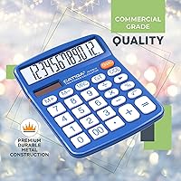 Vista 33 de CATIGA CD-2786 - Calculadora de escritorio de 12 dígitos con pantalla LCD grande y botón sensible, energía solar dual y batería, función estándar