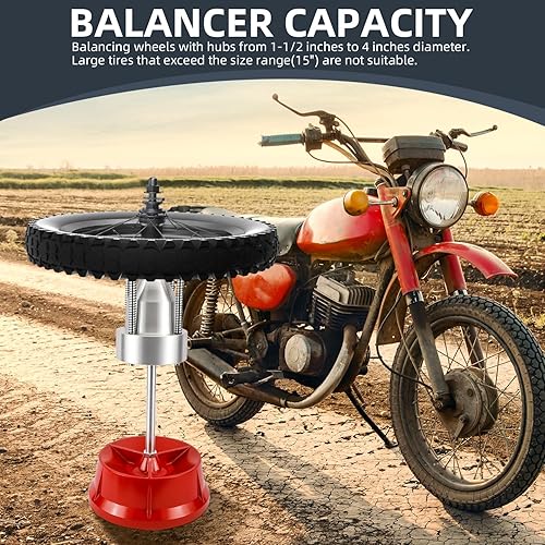 Miniatura 6 de BTSHUB Equilibrador de ruedas portátil con nivel de burbuja de alta resistencia para neumáticos de llanta apta para coches y camiones