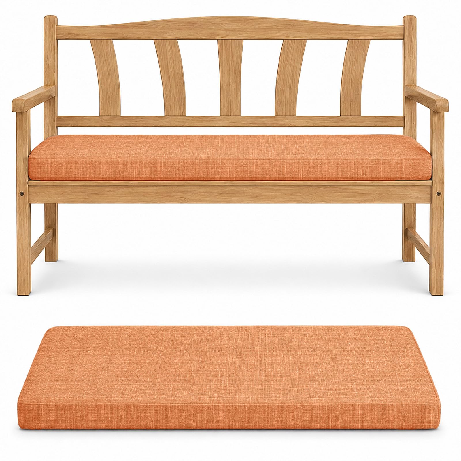 Coussin de banquette orange pour terrasse et aménagement de rebord de fenêtre