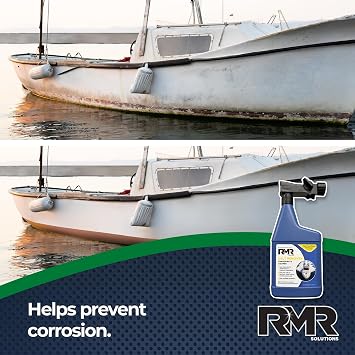 RMR Salt Remover Concentrate Cleaner, Salt & Rust Remover & Engine Flush for Boats, Trucks, Vehicles, 32 Ounce Bottle With Hose-End Adapter