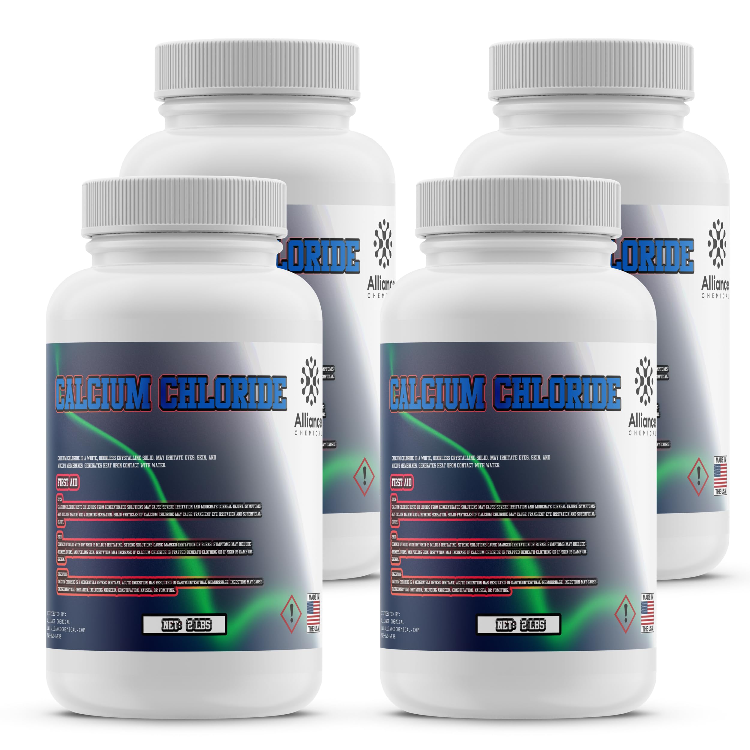 Alliance Chemical Calcium Chloride Ice Melt Pellets 2LB 4-Pack