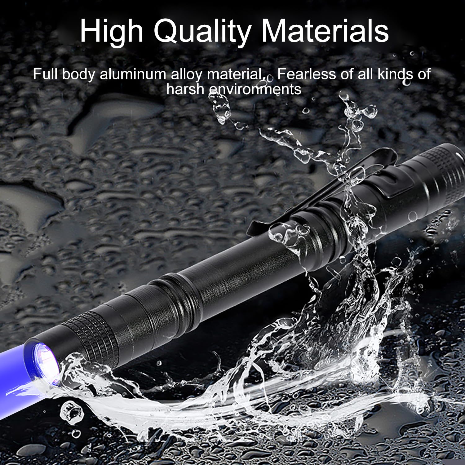 Lampe Torche UV 395nm Portable | Détecteur Urine Animaux, Billets Faux - Piles Non Incluses